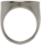 MM6 Maison Margiela Silver 6 Logo Signet Ring