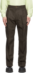 Acne Studios Khaki Organic Cotton Trousers