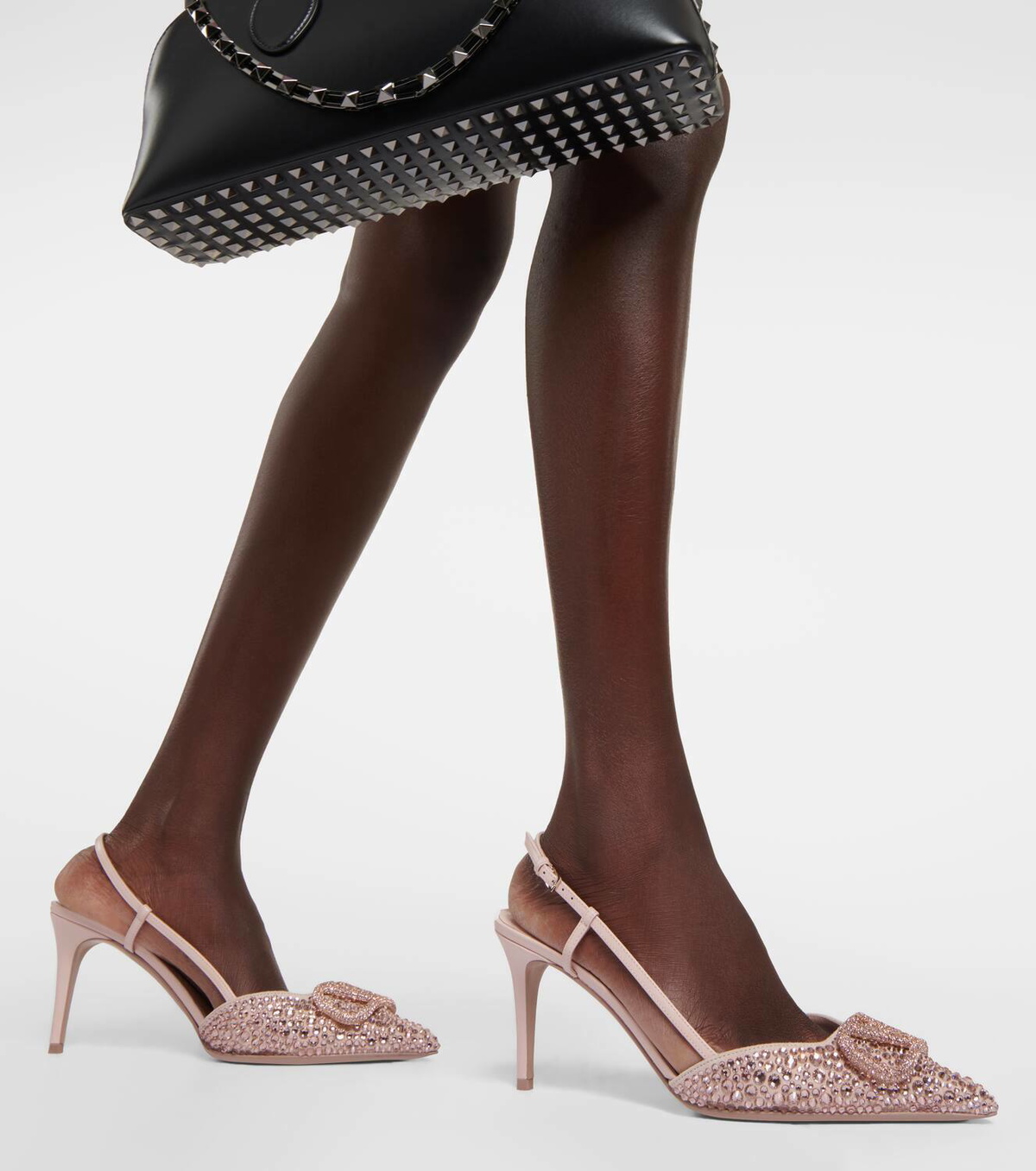 Valentino Garavani VLogo Signature embellished slingback pumps