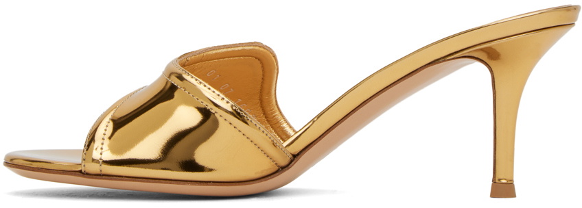 Gianvito Rossi Gold Lucrezia 70 Mules