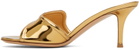 Gianvito Rossi Gold Lucrezia 70 Mules