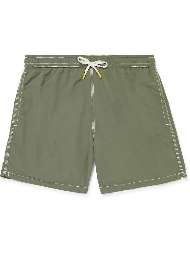 Photo: Hartford - Straight-Leg Mid-Length Swim Shorts - Green