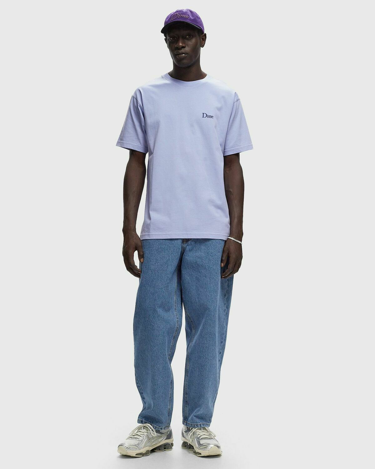 Dime MTL Classic Small Logo T-Shirt Blue Mens Shortsleefe Dime