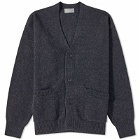 Margaret Howell Men's Boxy Cardigan in Charcoal