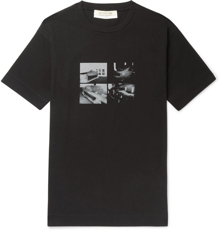 Photo: 1017 ALYX 9SM - Printed Cotton-Jersey T-Shirt - Black