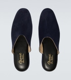 Charvet Leather-lined suede slippers