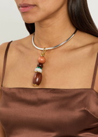 Timeless Pearly Bead Pendant Sterling Silver Hoop Necklace - Multicoloured - One Size