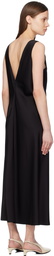 LESET Black Barb Midi Dress