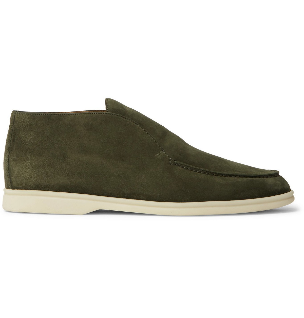 Loro Piana - Open Walk Suede Boots - Green Loro Piana