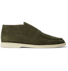 Loro Piana - Open Walk Suede Boots - Green