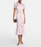 Self-Portrait Belted lace shirt dress