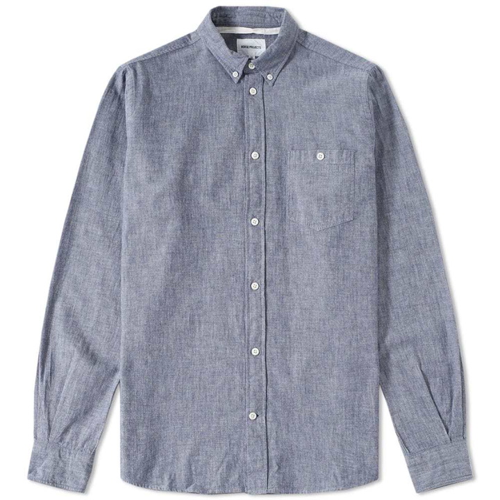 Photo: Norse Projects Anton Chambray Shirt Blue