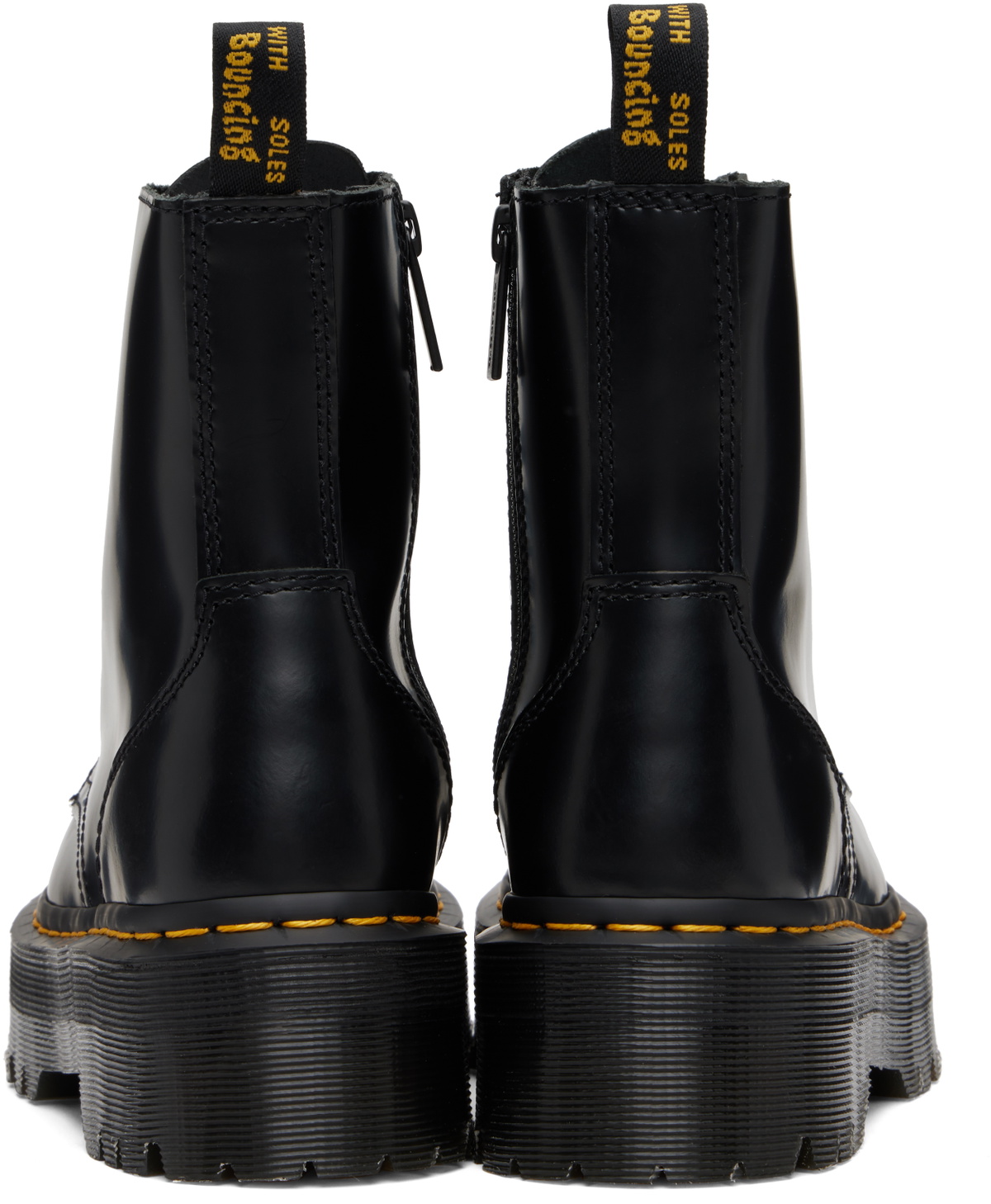 Dr. Martens Black Jadon Boot Smooth Leather Platform Boots
