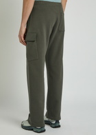 C.P. Company Logo Straight-leg Cotton Cargo Sweatpants Dark Grey