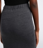 Junya Watanabe Wool jersey maxi skirt