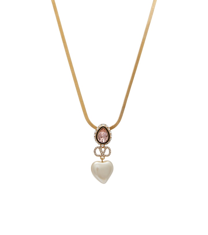 Photo: Valentino VLogo embellished necklace