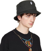 Marcelo Burlon County of Milan Black Cross Bucket Hat