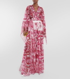 Dolce&Gabbana Majolica silk maxi dress