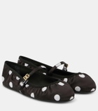 Dolce&Gabbana Odette polka-dot satin ballet flats