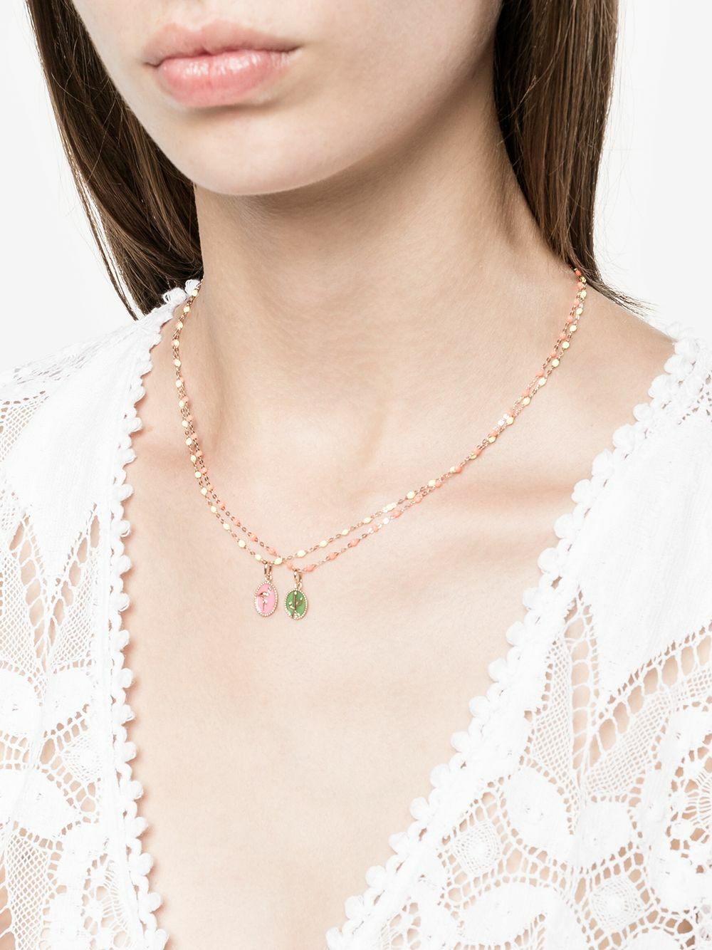 Gigi Clozeau 18K Rose Gold 42 CM Beaded Necklace