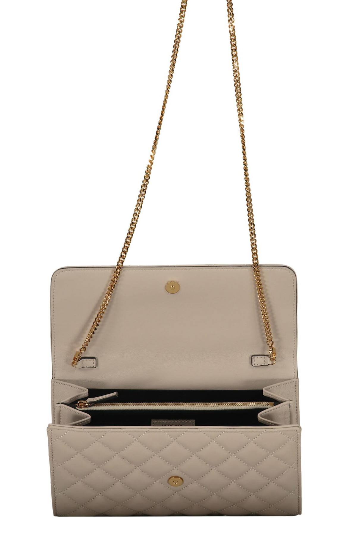 Versace Leather Clutch With Logo Versace