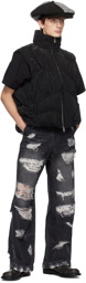 ADER error Black Distressed Jeans