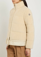 Moncler Cedre Padded Teddy Jacket Cream