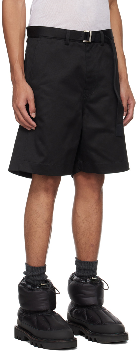 sacai Black Belted Shorts Sacai