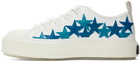 AMIRI White & Blue Stars Court Low Sneakers