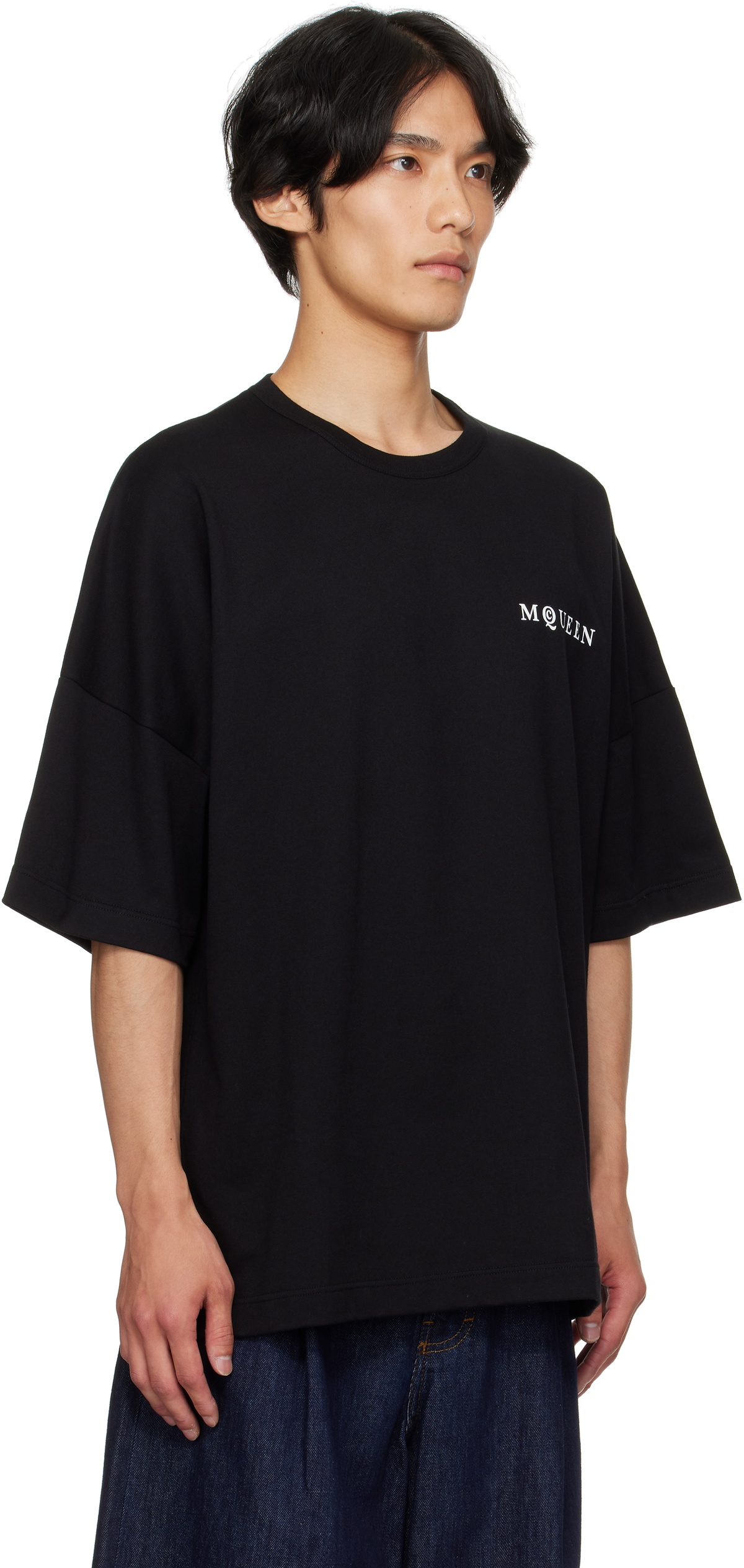 McQueen Black Oversized 'McQueen' T-shirt