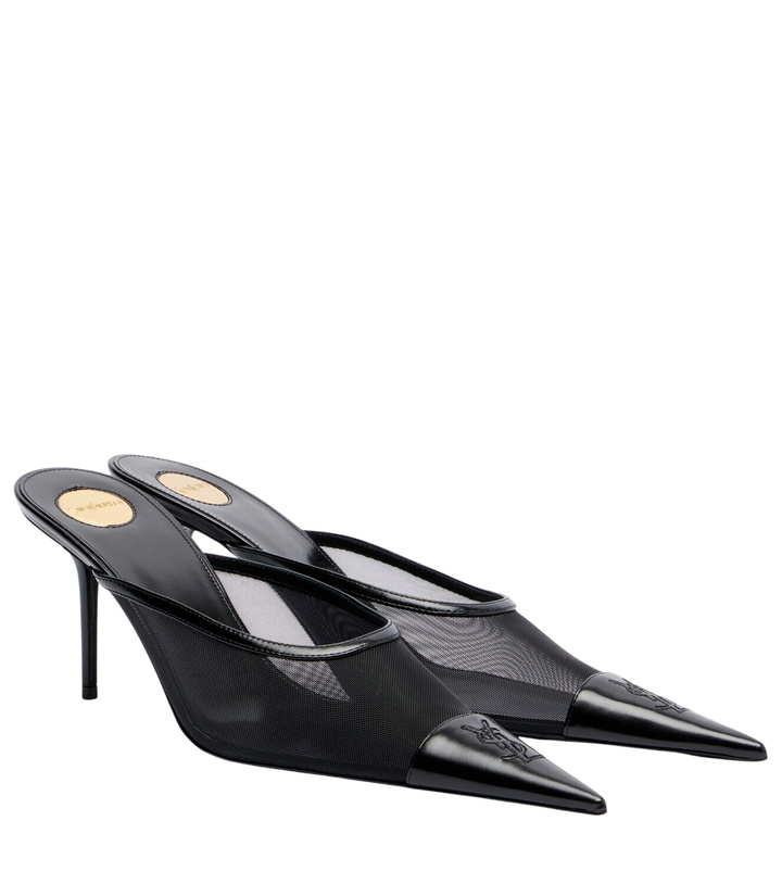 Photo: Saint Laurent Renée mesh and leather mules