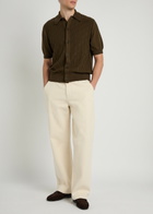 Oliver Spencer Rossell Cotton-knit Cardigan Khaki