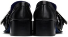 Burberry Black Leather Shield Loafers
