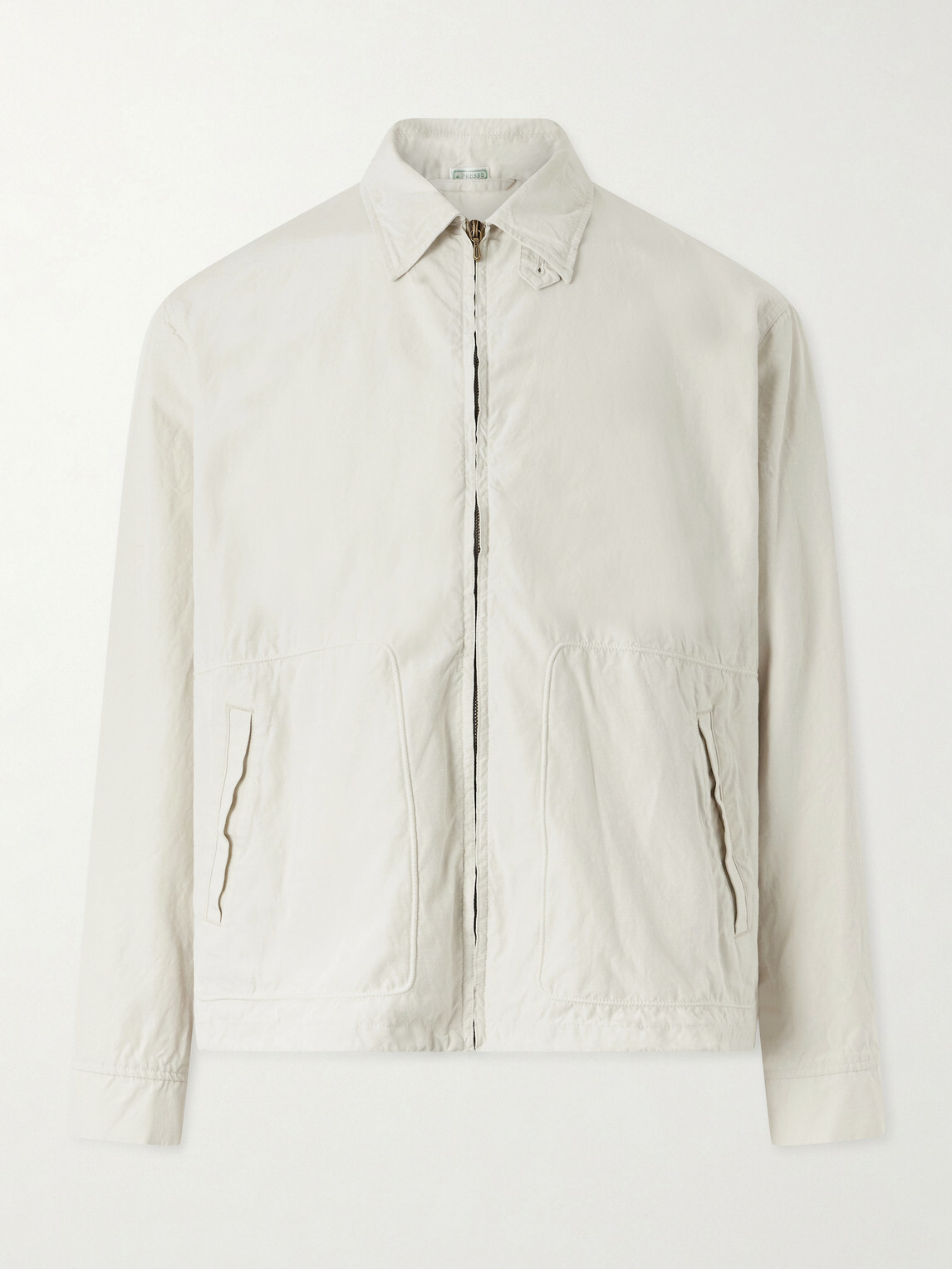 A.PRESSE - Silk and Cotton-Blend Gabardine Coach Jacket - Neutrals