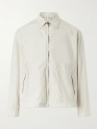 A.PRESSE - Silk and Cotton-Blend Gabardine Coach Jacket - Neutrals