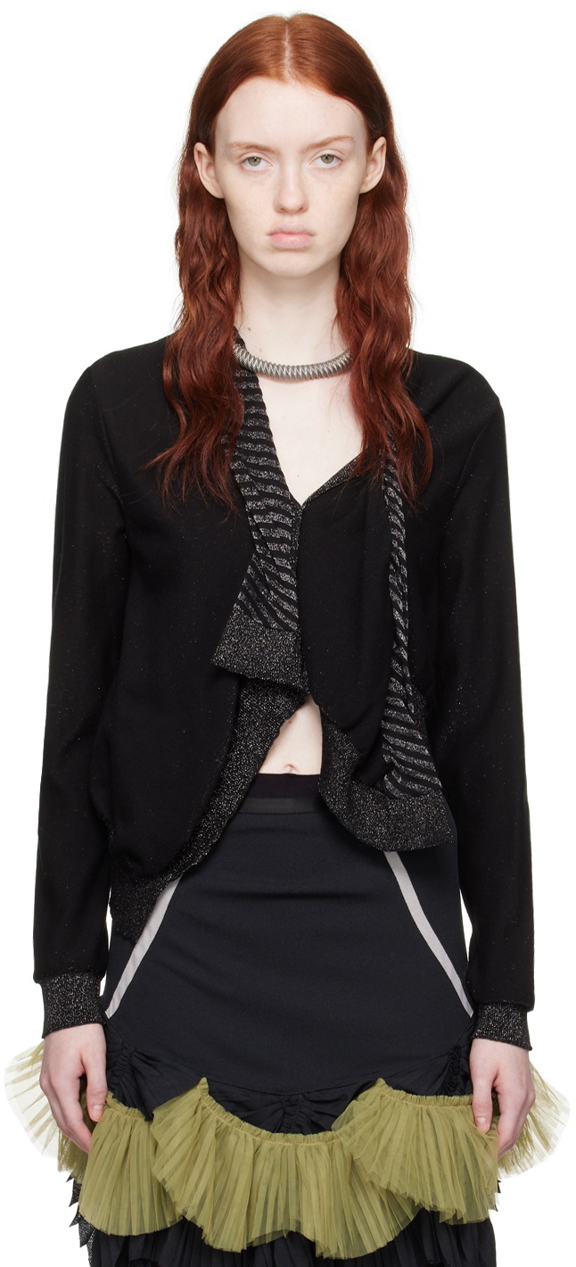 Black Arova Cardigan by Kiko Kostadinov on Sale