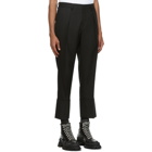 Wooyoungmi Black Wool Pleated Trousers