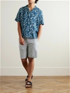 Frescobol Carioca - Roberto Camp-Collar Floral-Print Linen Shirt - Blue