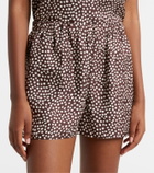 Asceno Franca polka-dot silk charmeuse shorts