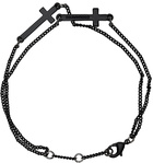 Dsquared2 Black Double Cross Bracelet