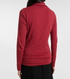 Velvet Meri cotton-blend jersey wrap top