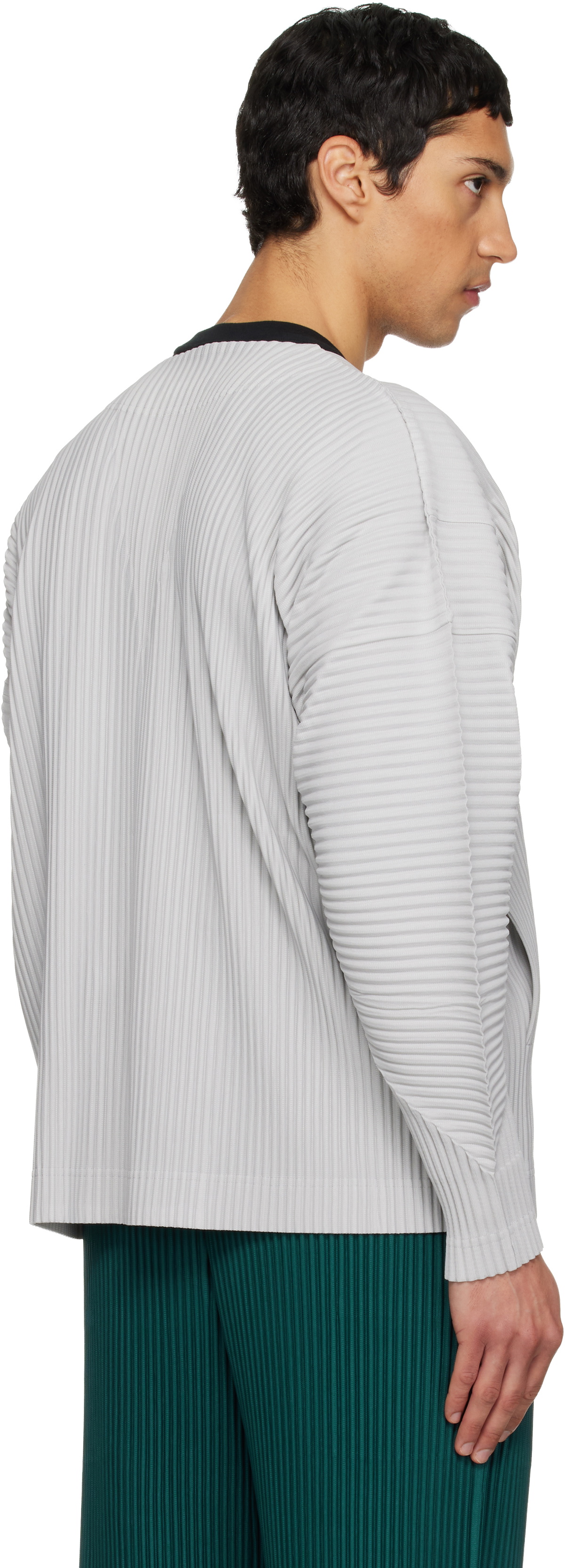 HOMME PLISSÉ ISSEY MIYAKE Gray Color Pleats 1 Cardigan Homme