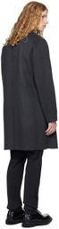 Theory Black Melton Coat