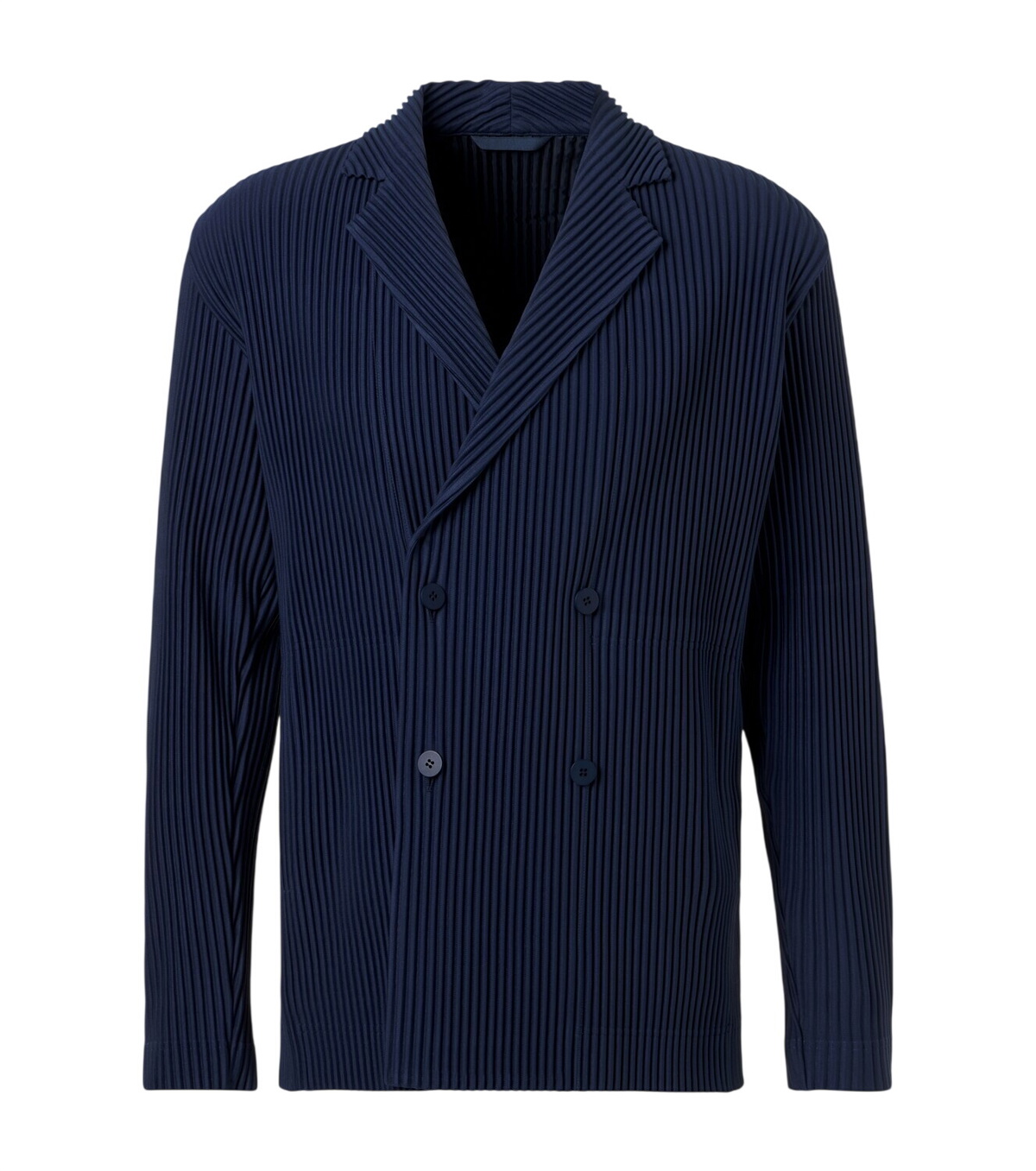 HOMME PLISSÉ ISSEY MIYAKE ネイビージャケット Homme Plissé Issey Miyake Men's Pleated Single Breasted Jacket in
