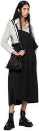 Y's Black Asymmetric Midi Dress