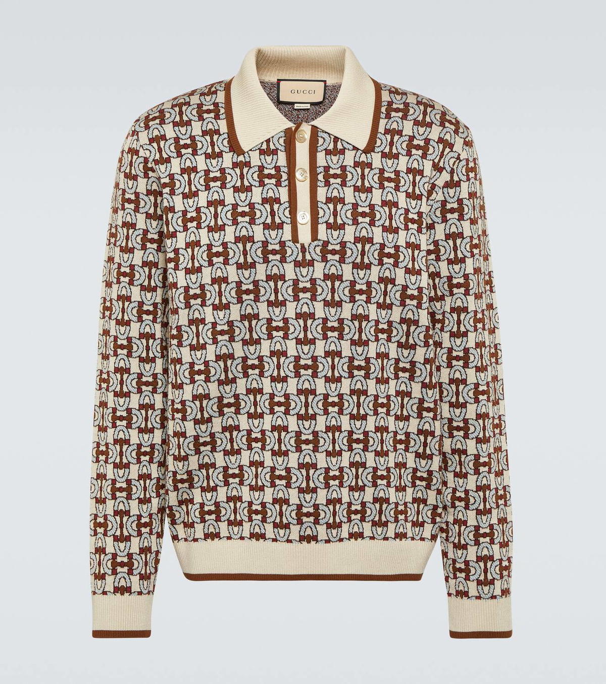 Gucci Horsebit jacquard polo shirt Gucci