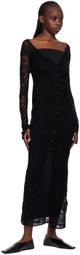 Olēnich Black V-Neck Maxi Dress
