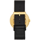 Gucci Black and Gold Interlocking G Watch