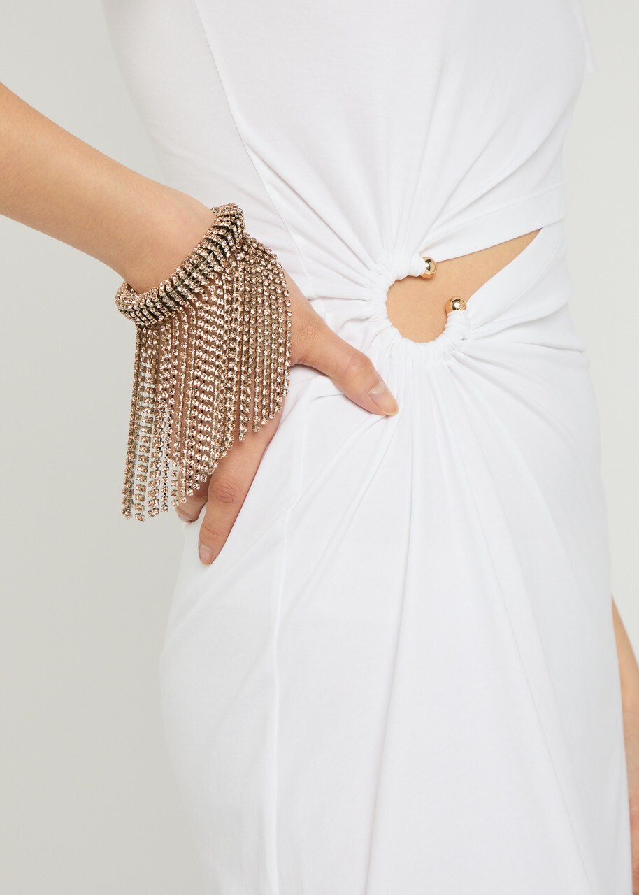 Rabanne Fringed Crystal-embellished Bracelet - Gold - One Size