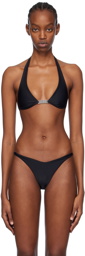 GCDS Black Hardware Bikini Top